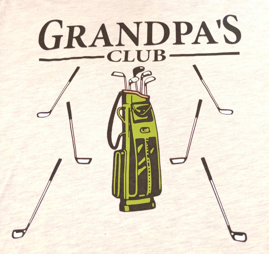 Grandpa's Club Golf Graphic Print T-Shirt Men's UK Size 2XL Grey Crew Neck