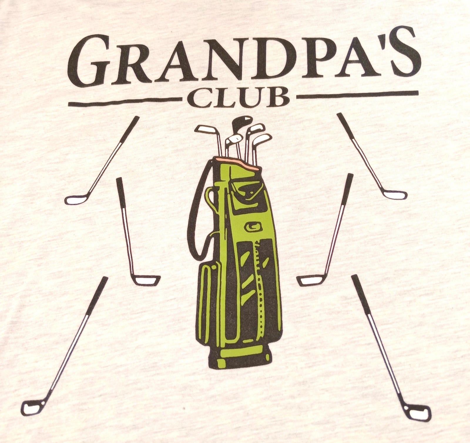 Grandpa's Club Golf Graphic Print T-Shirt Men's UK Size 2XL Grey Crew Neck