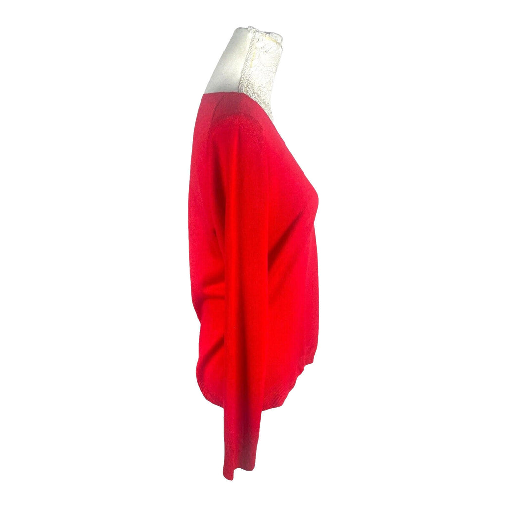Galeries Lafayette Paris Knit Jumper Red Women's UK Size Small Crew Neck