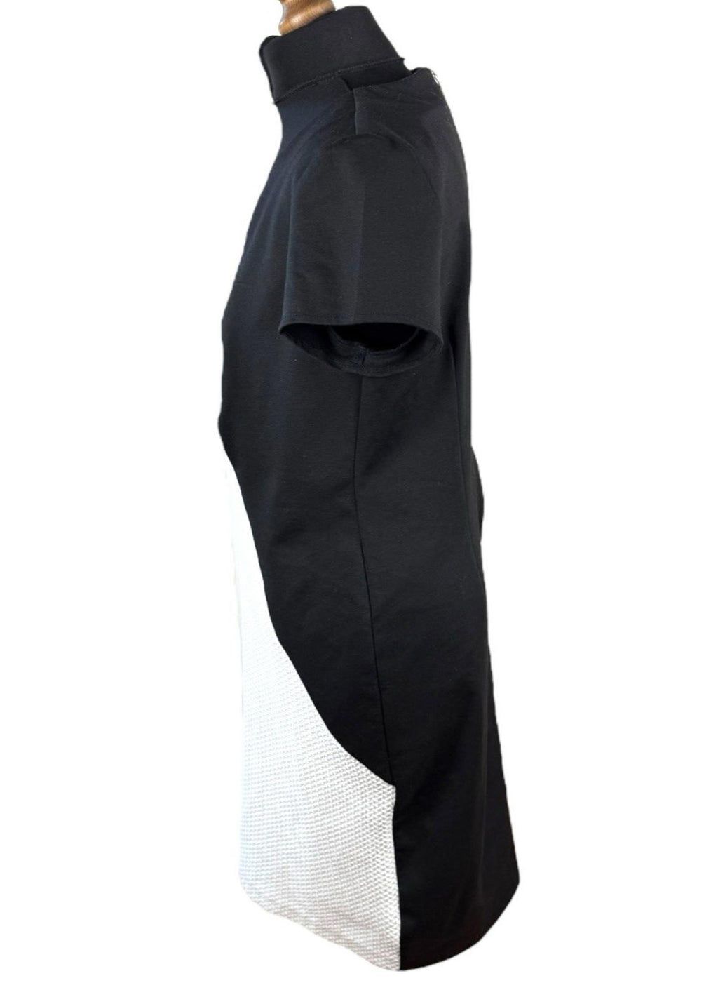 Savoir Black White Pencil Dress Textured Formal Short Sleeve Women’s UK Size 18