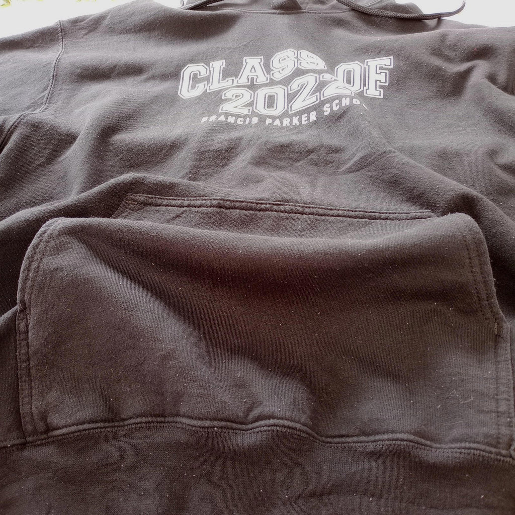 USA Jr School Hoodie Men's UK Size L Black Jersey Hooded Pockets Class Of 2022