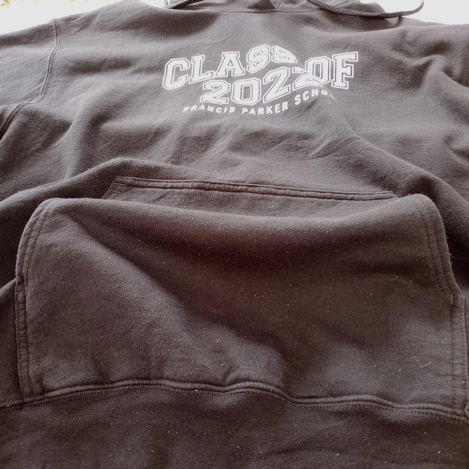 USA Jr School Hoodie Men's UK Size L Black Jersey Hooded Pockets Class Of 2022