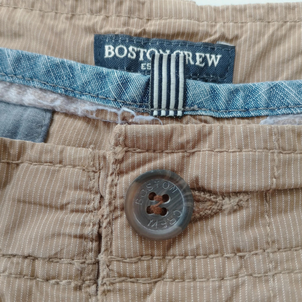 George Chino Shorts Men's UK Size Large Brown 100% Cotton Cargo Pockets