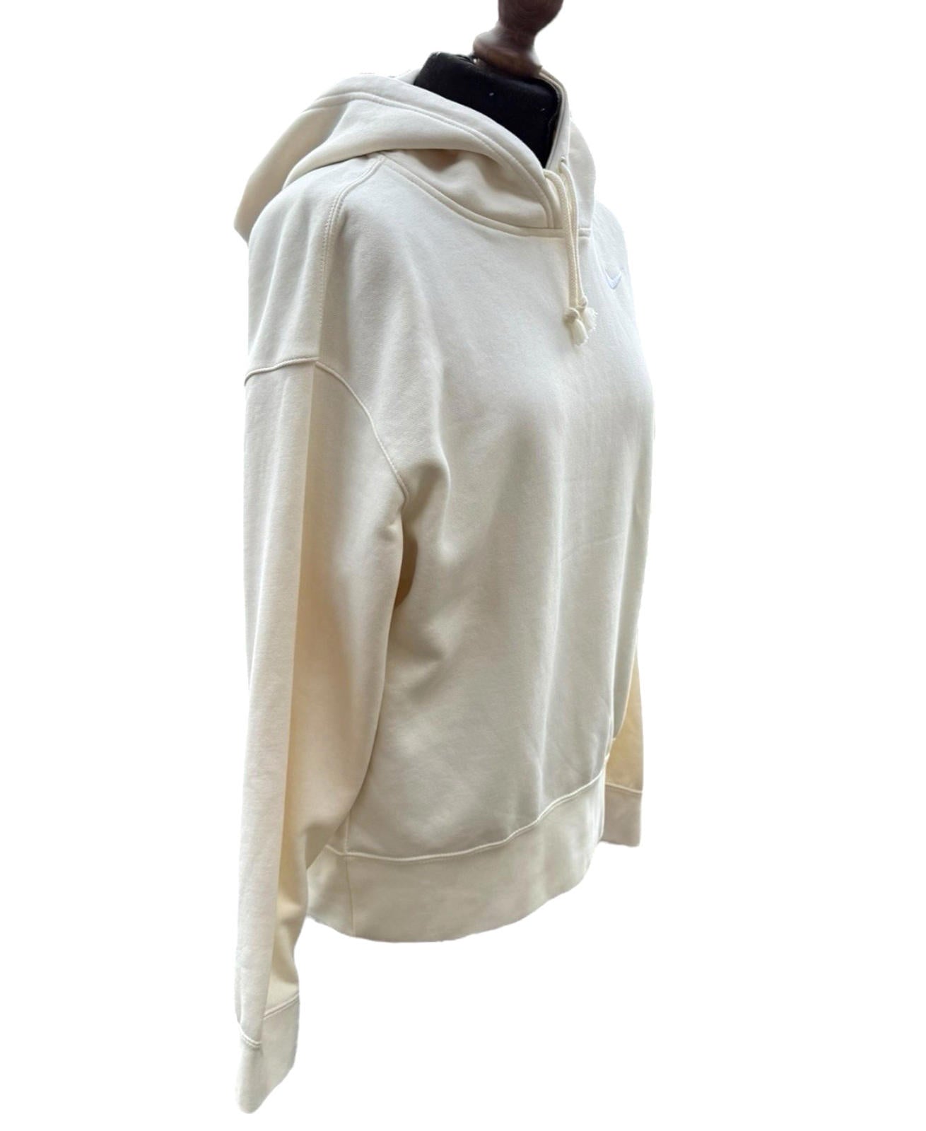Nike Beige Hooded Sweatshirt Long Sleeve Logo Women’s UK Size XS Hoodie