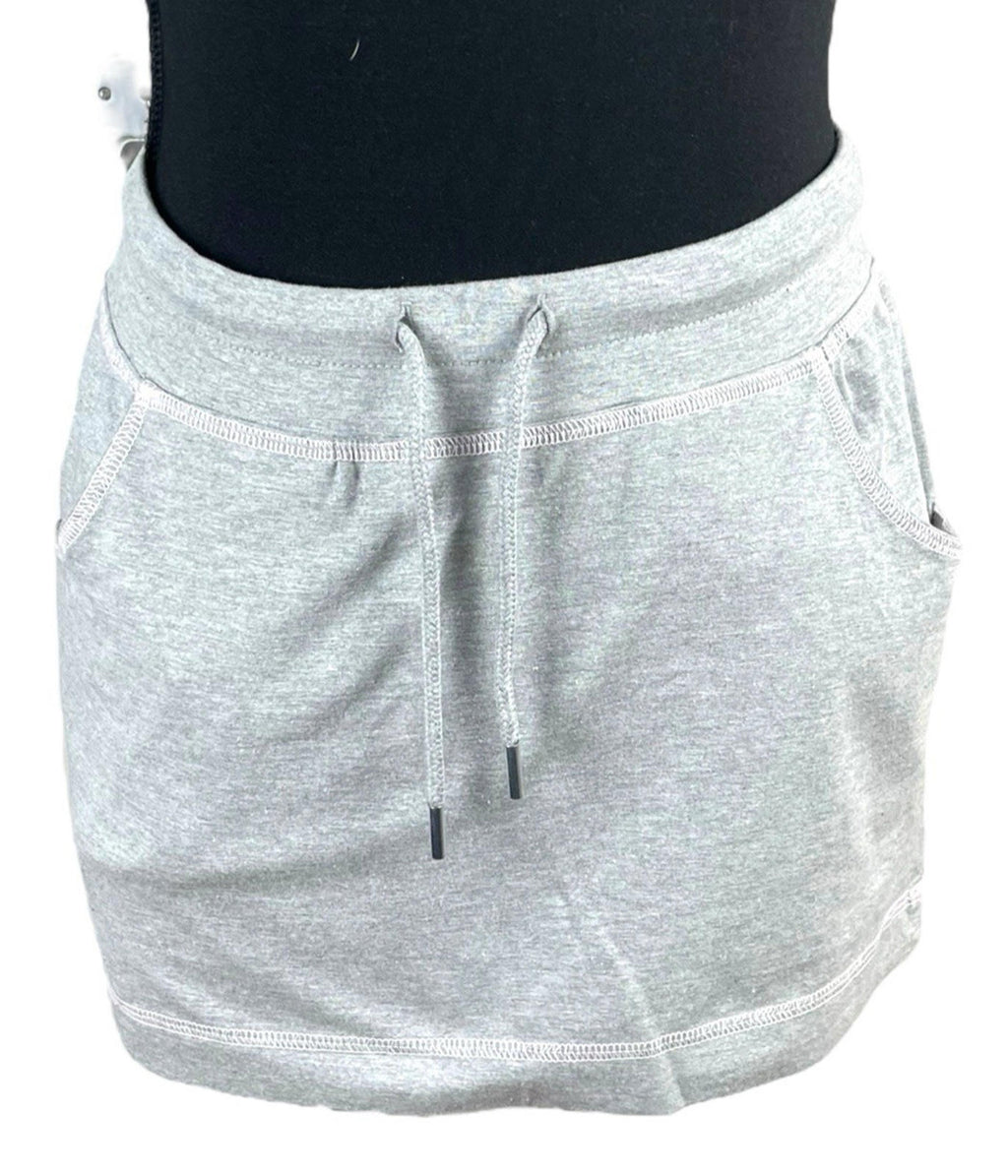 Pretty Little Thing Grey Mini Skirt Drawstring Waist Women’s UK Size 8