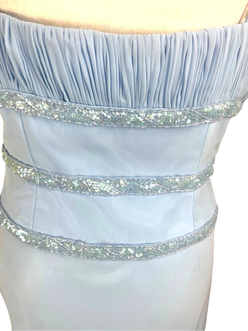 Crystal Breeze Prom Dress Women's UK Size 14 Pale Blue Ballgown Embezzled