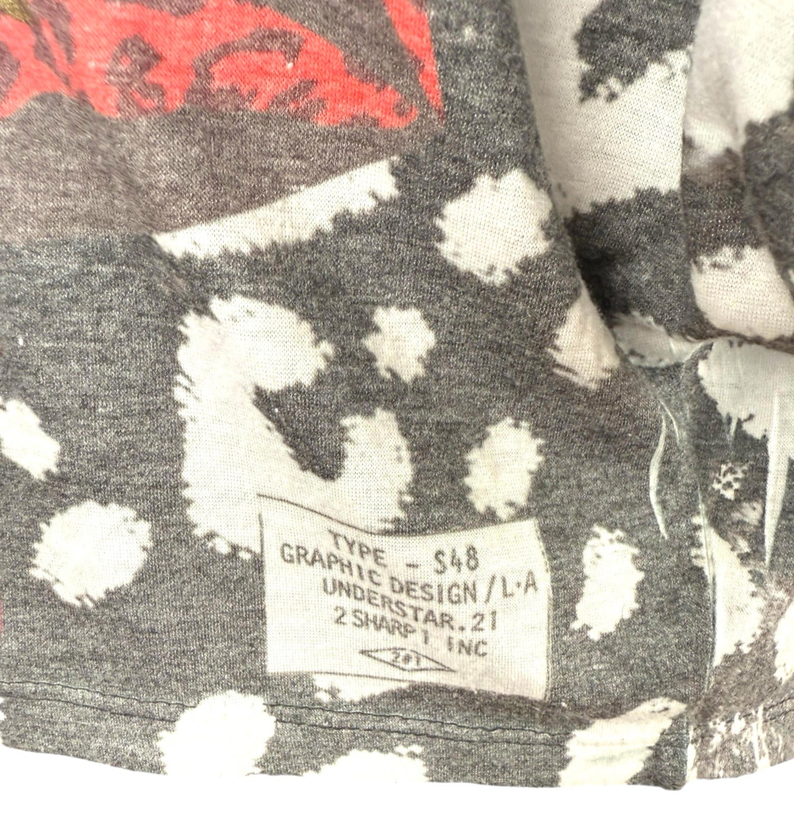 Understar Cropped T-shirt Graphic Print Relaxed Fit Women’s UK Size M
