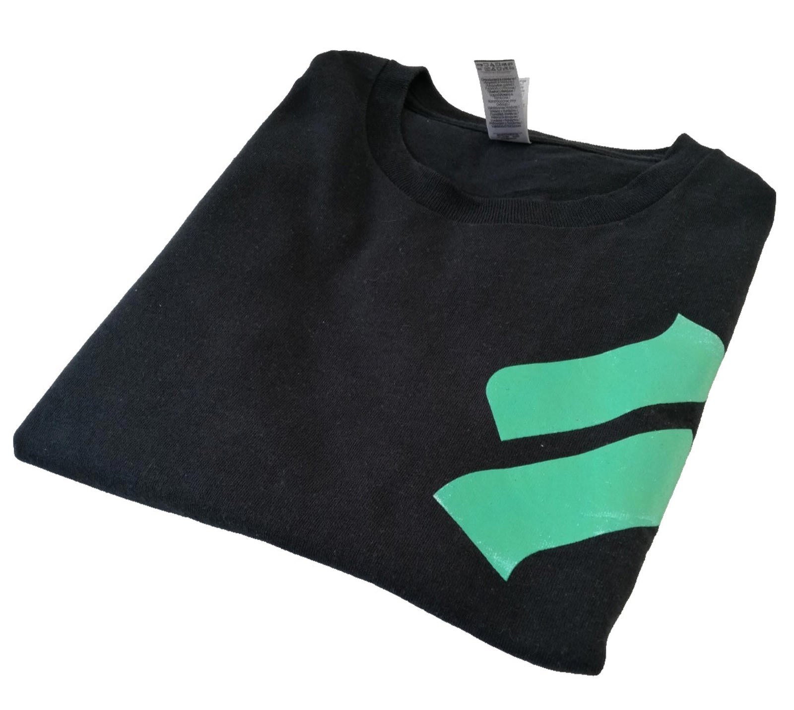 Front Commun Graphic Print T-Shirt Men's Size S Black Crew Neck 100% Cotton