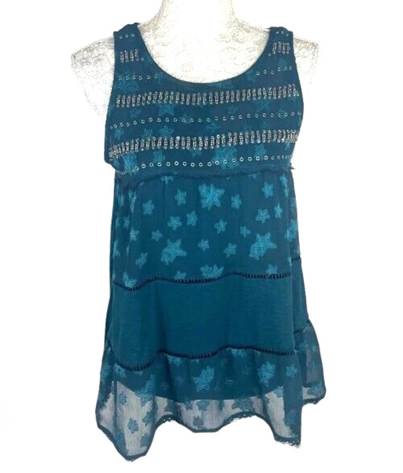 Next Starscene Tunic Top  Women's UK Size 10 Chiffon Layered Embezzled Sparkle