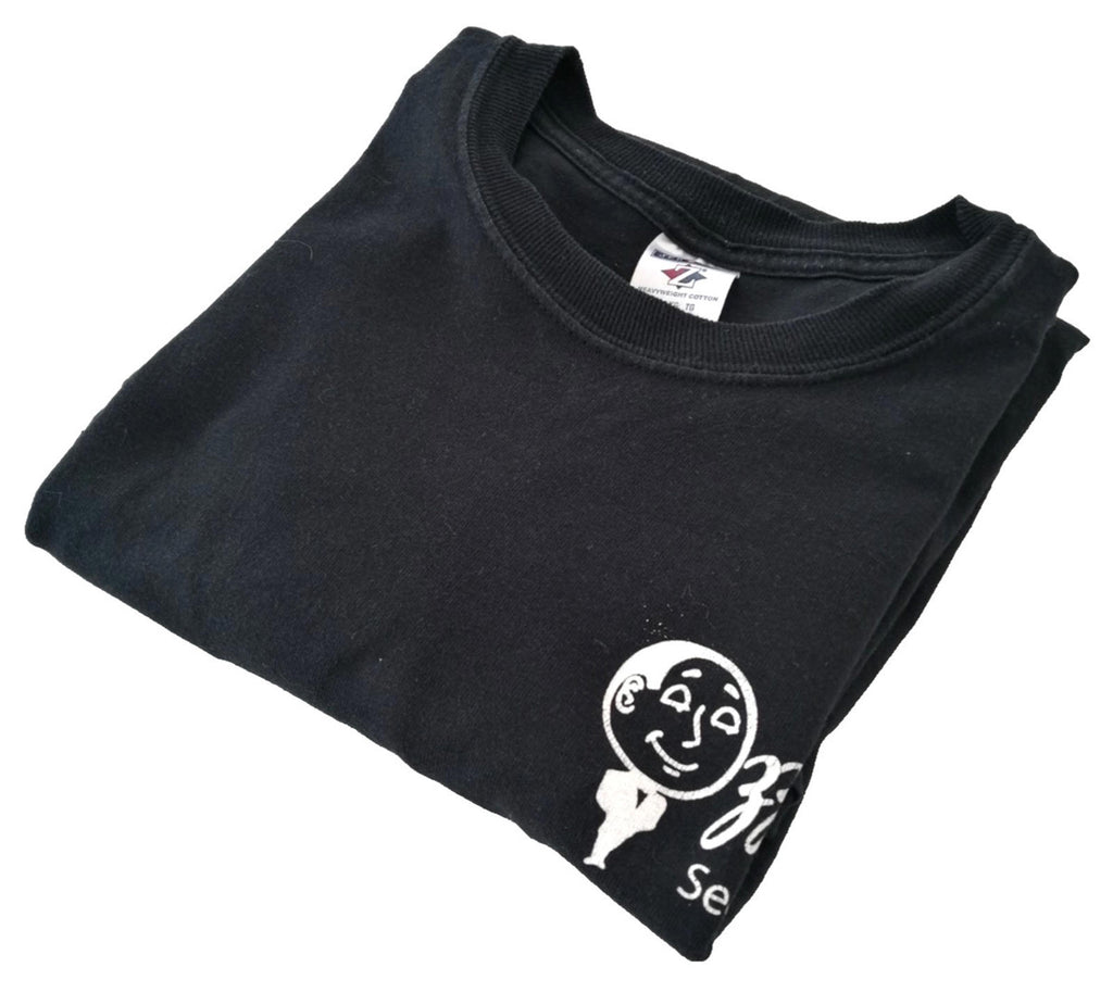 Staff Venue Graphic Print T-Shirt Men's Size XL Black Crew Neck 100% Cotton