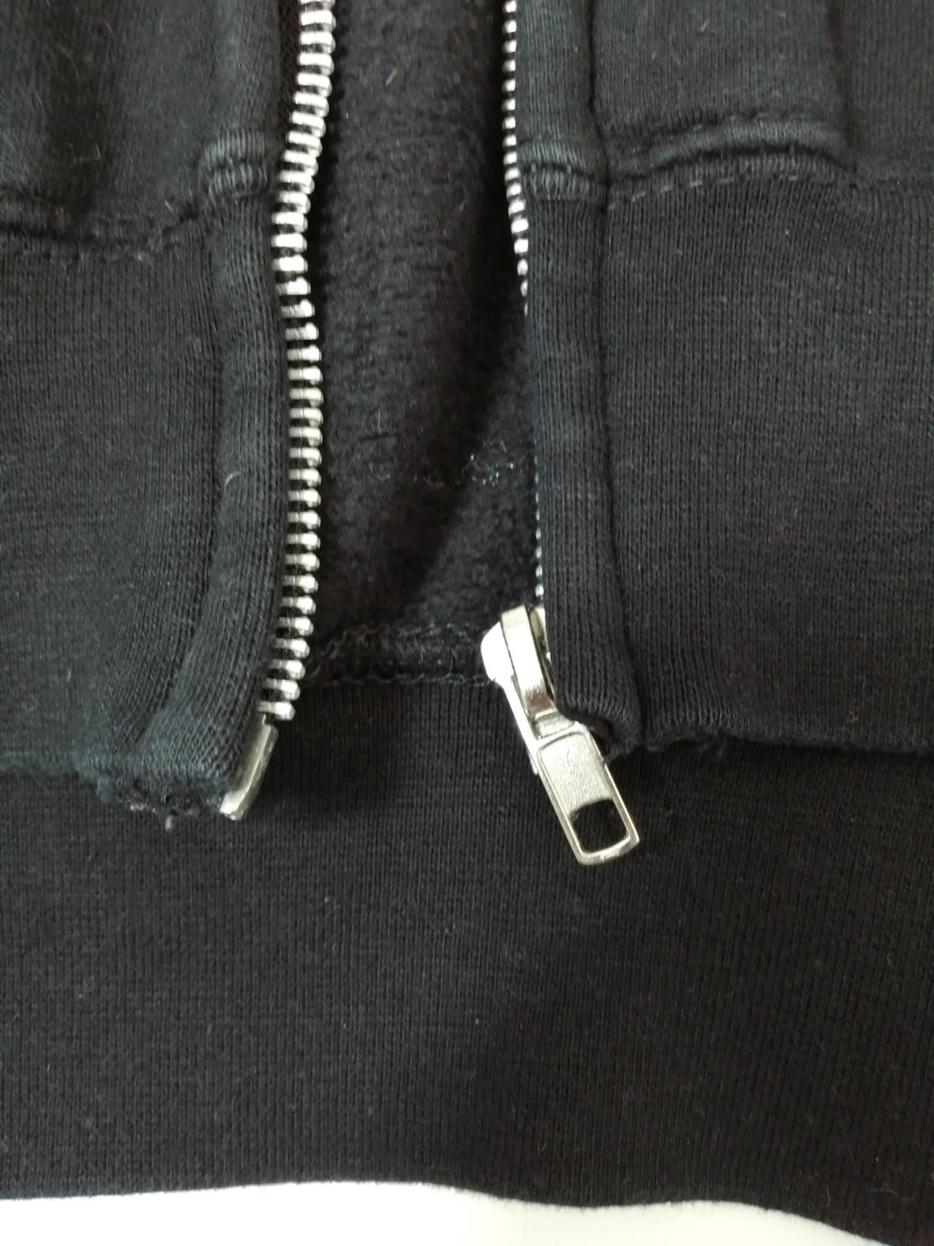 New York Hoodie Men's Size XL Black Jersey Hooded Pockets Zip Front