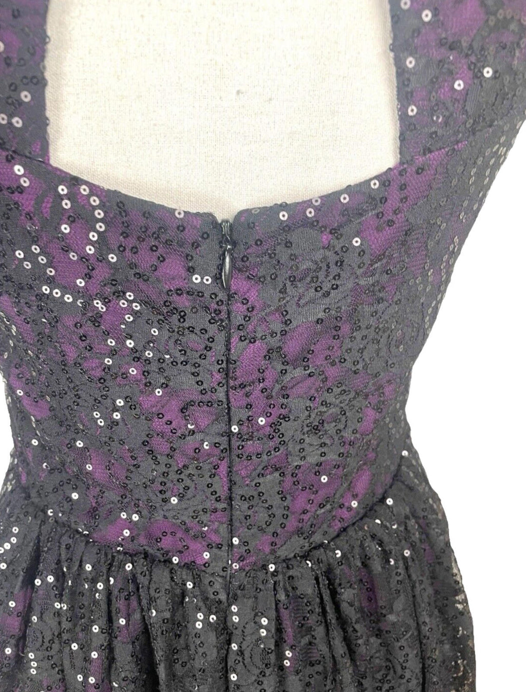 Oasis Sequin Dress Black & Purple Women’s UK Size S (8-10)