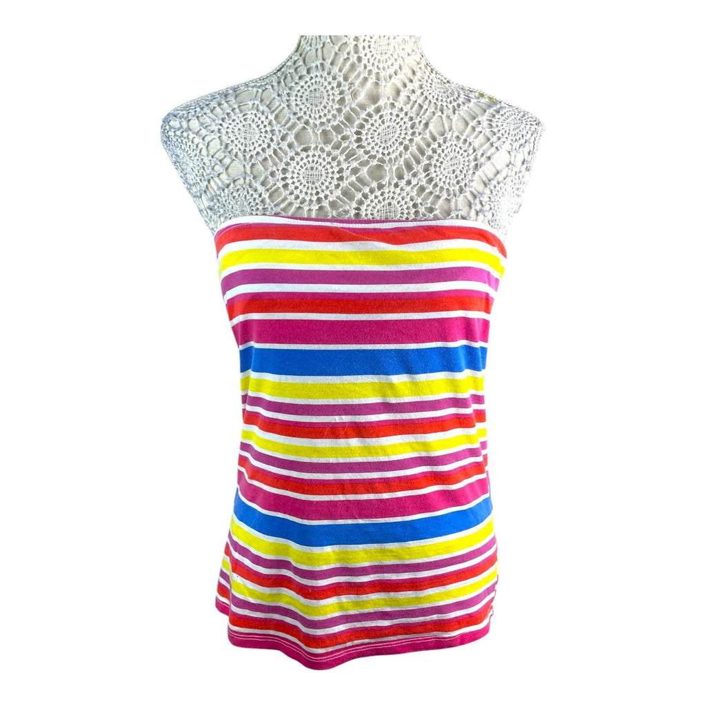 New Look Multicolour Stripe Strapless Blouse Summer Top Women’s UK Size 16