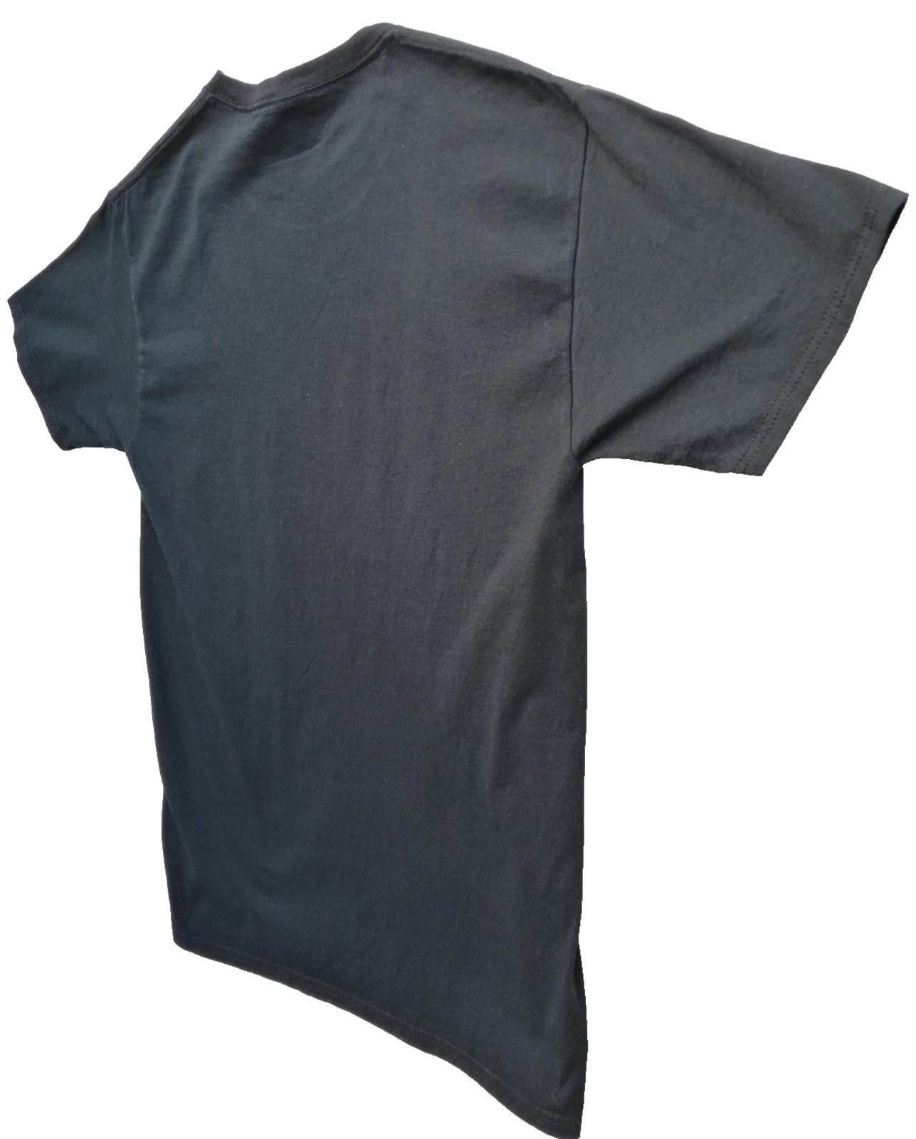 Fitness Slogan Graphic Print T-Shirt Men's Size M Black Crew Neck 100% Cotton