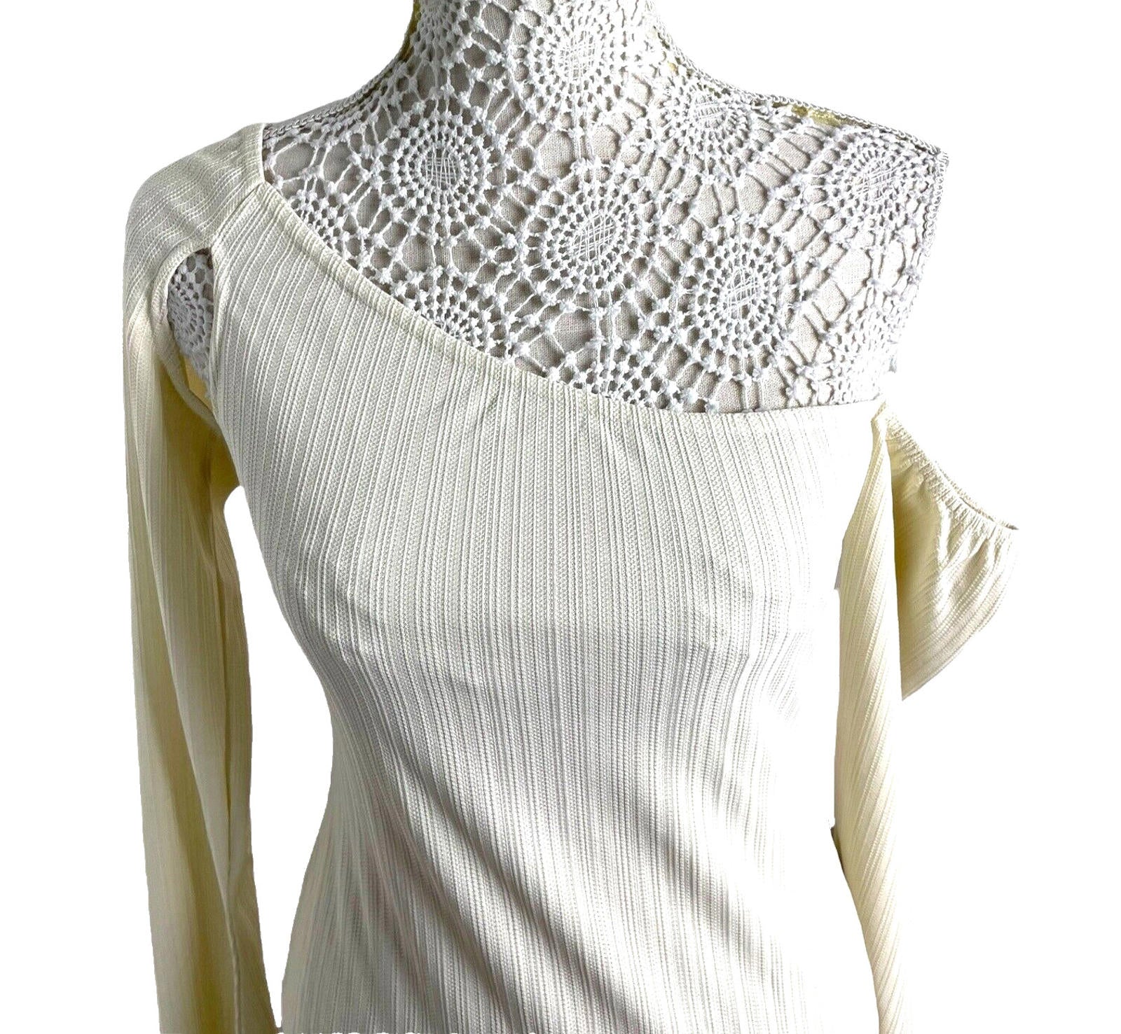 Glamour Babe Mini Dress Textured One Shoulder FlareSleeve Women’s UK Size 8