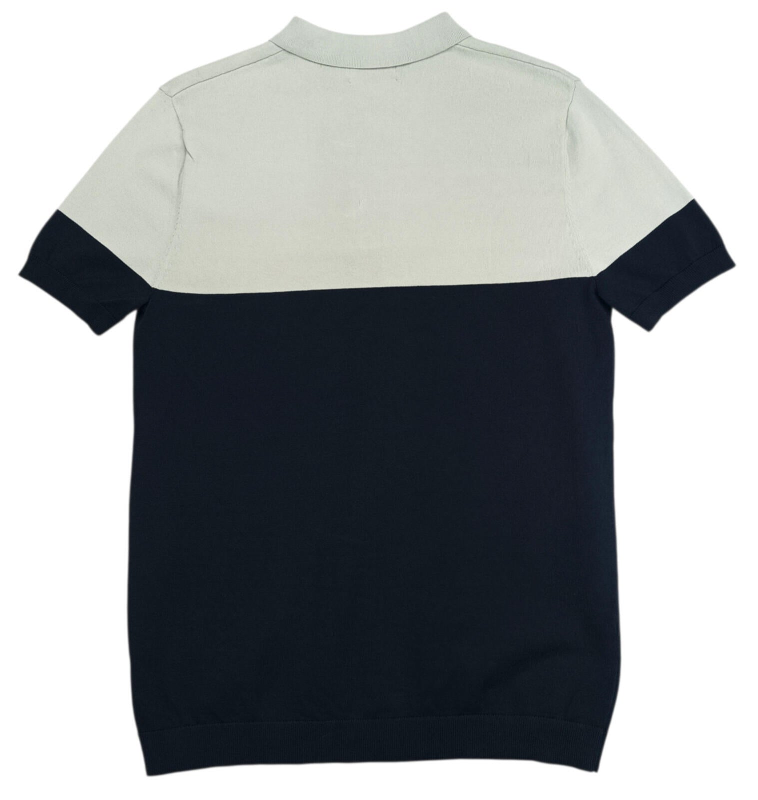 Topman Knit Polo Shirt Men's UK Size S Beige 1/4 Zip Short Sleeve Easy Care