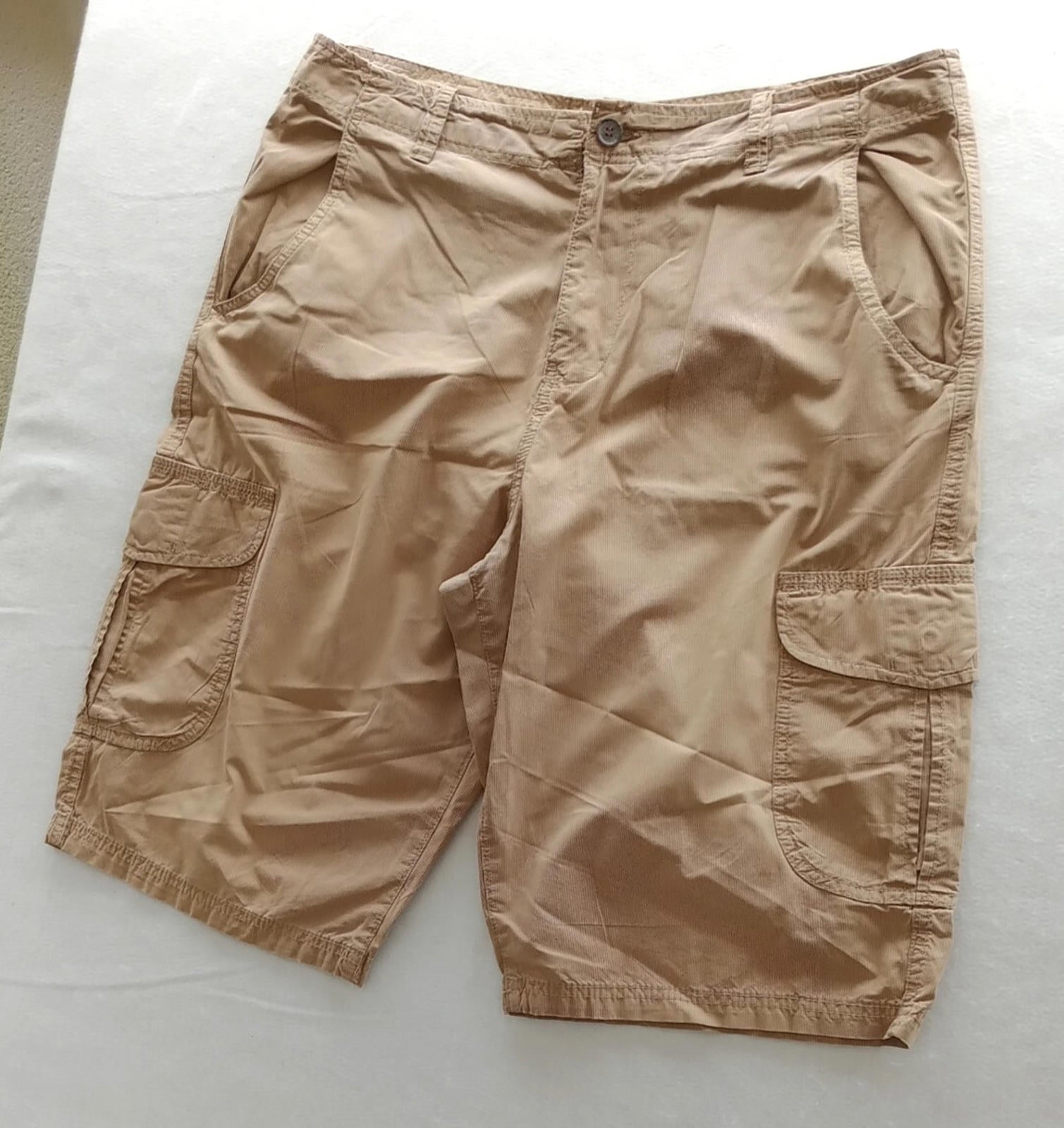 George Chino Shorts Men's UK Size Large Brown 100% Cotton Cargo Pockets