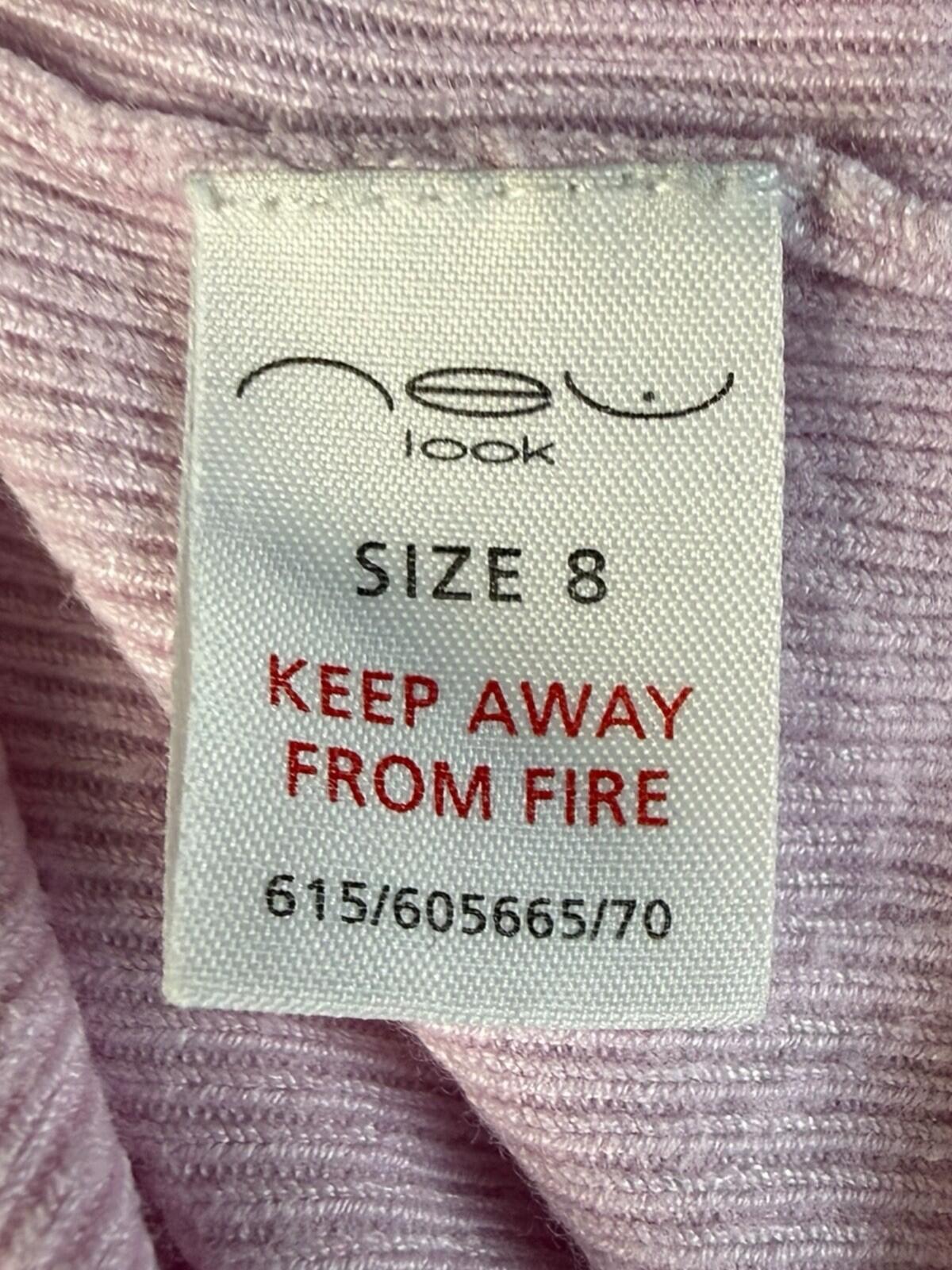 New Look Thin Cardigan Women’s UK Size 8 Button Up Long Sleeve Pink