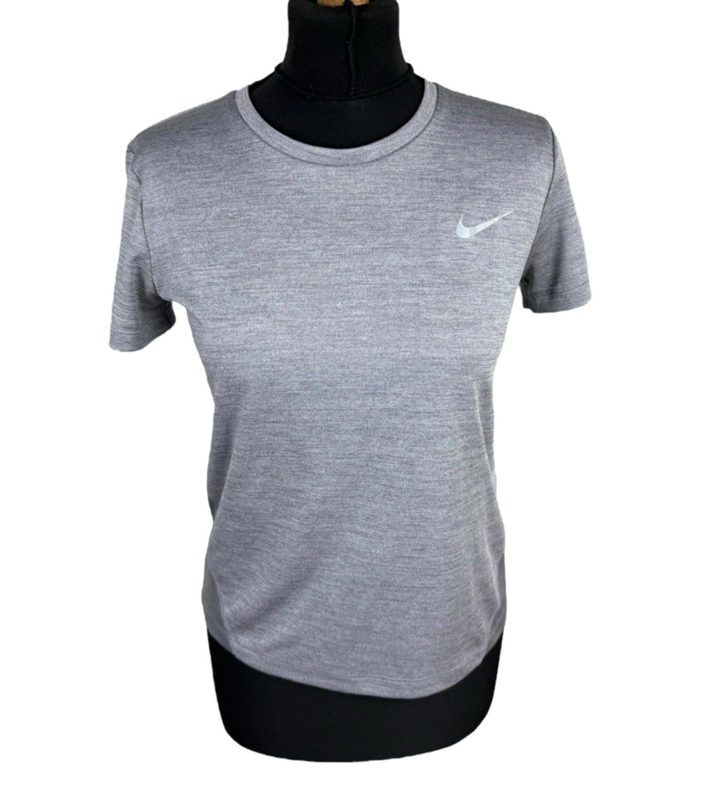 Nike Running Dri Fit Grey T-shirt Top Stretch Short Sleeve Women’s UK Size XS