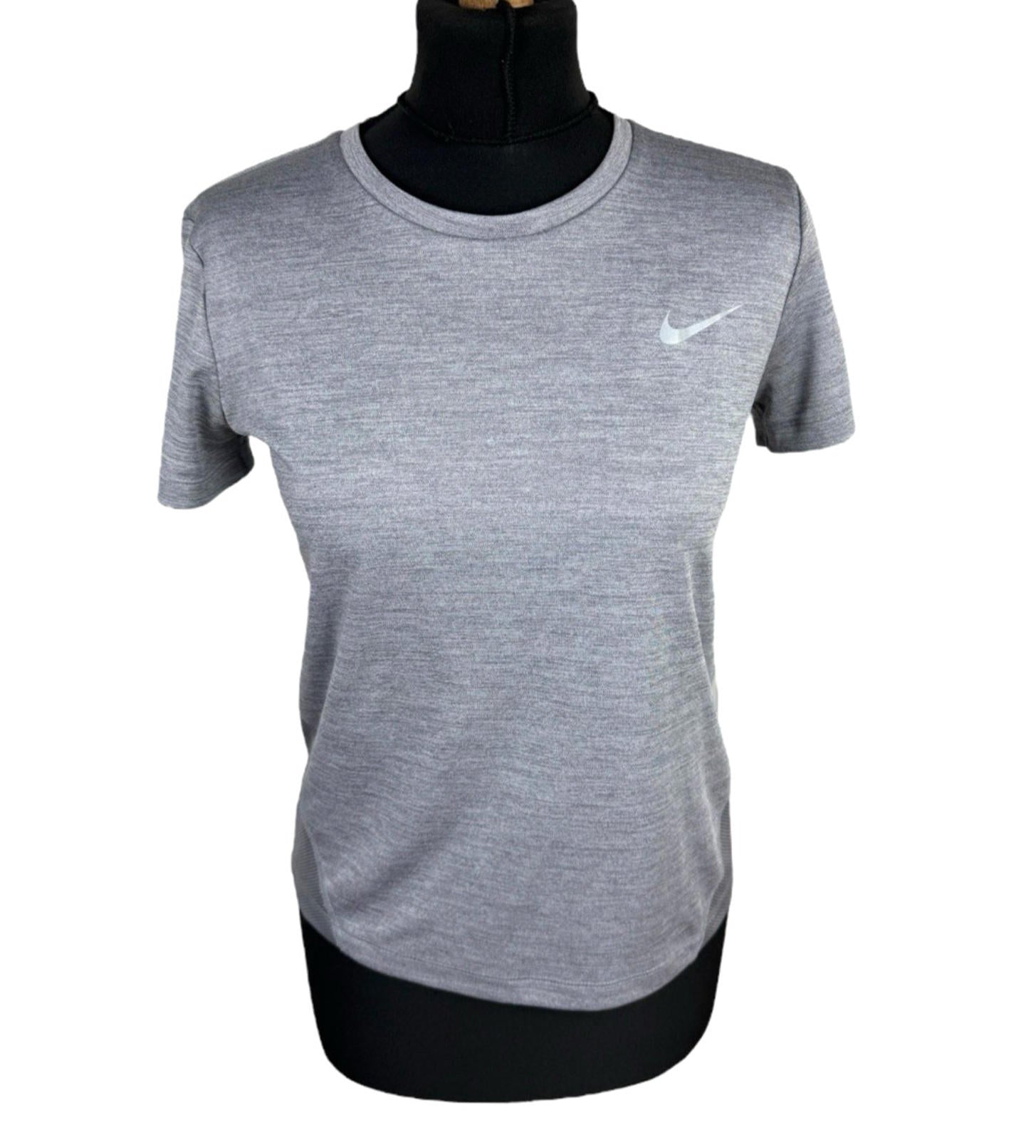 Nike Running Dri Fit Grey T-shirt Top Stretch Short Sleeve Women’s UK Size XS