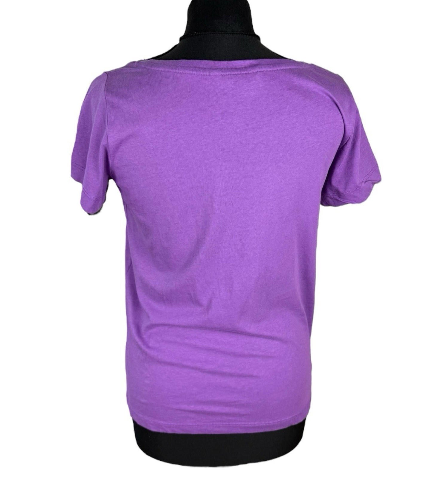 Everyday T-Shirt Blouse Women’s UK Size 10 Purple Scoop Neck Short Sleeve