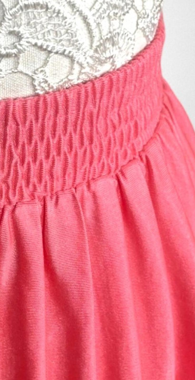 Top Shop Skirt High Low Pink Pleated Multi Length Women's UK Size 8
