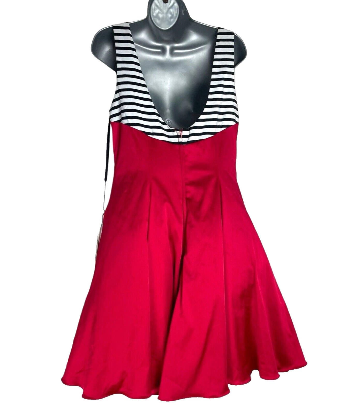 Forever Unique Dress Women’s UK Size 12 Red Layered Ruffle Summer Knee Length