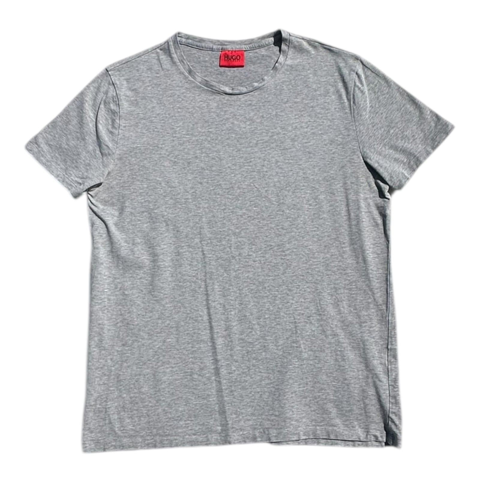 Hugo Boss T-Shirt Men's UK Size L Grey Short Sleeve Solid Crew Neck