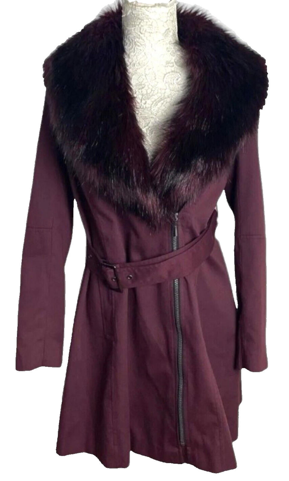 Atmosphere Fur Trim Coat Jacket Women's UK Size 10