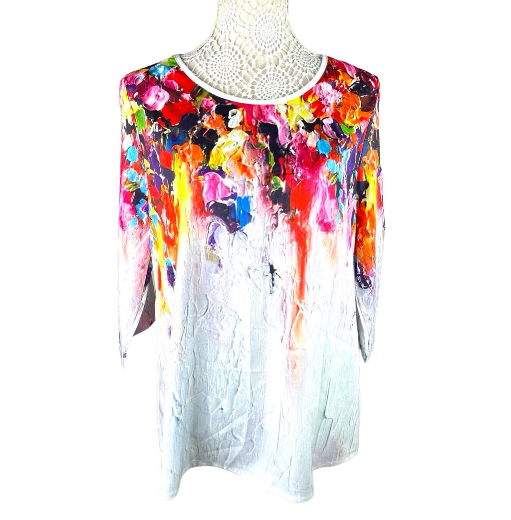 Summer T-Shirt Blouse 3/4 Sleeve Thin Material Women’s UK Size XL