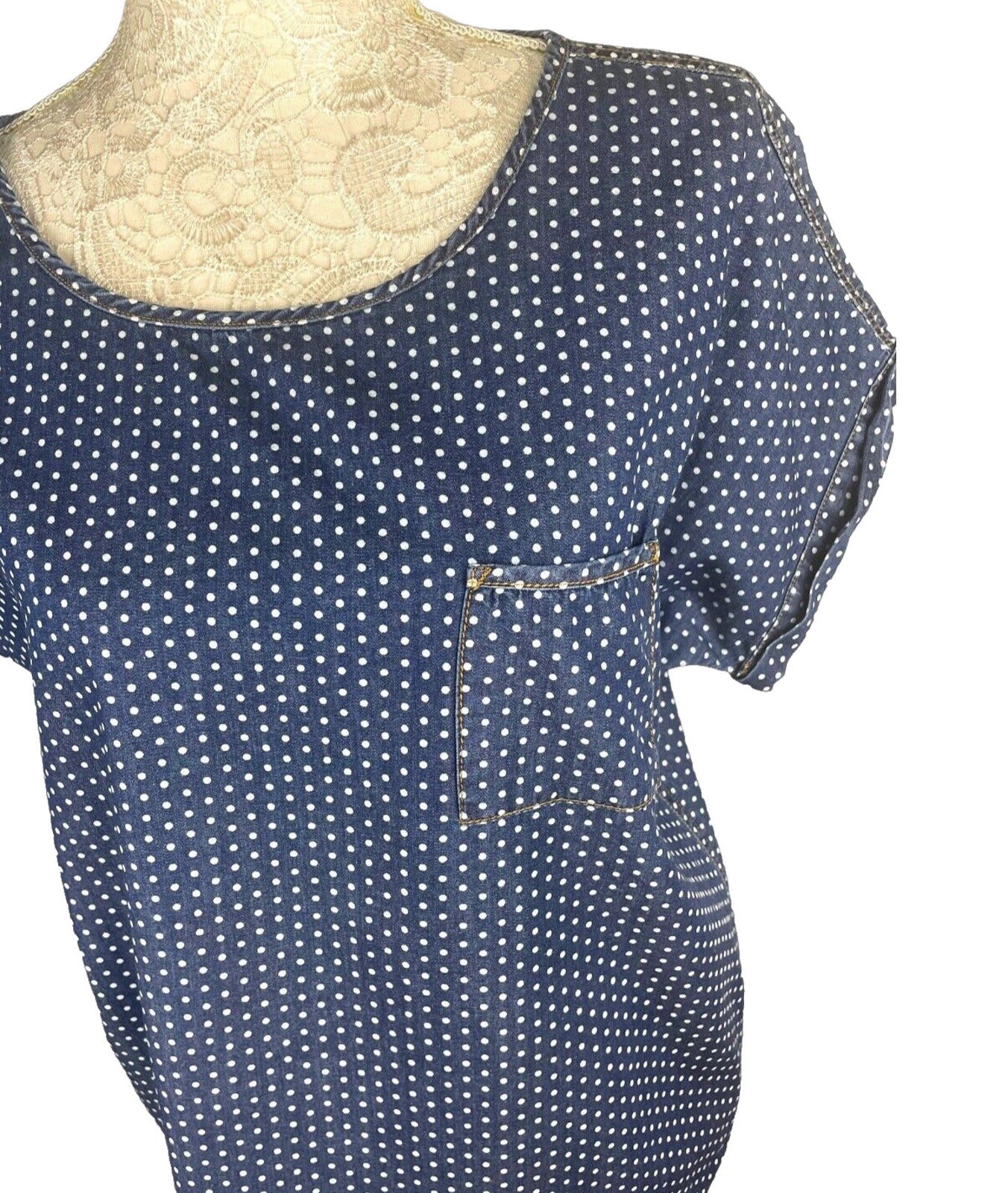Dessert Lilly T-Shirt Blouse Top Polka Dot Women's UK Size 12