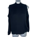 Divided Black Ribbed Jumper Cut Out Shoulder Women’s UK Size XS