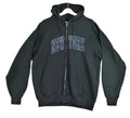 New York Hoodie Men's Size XL Black Jersey Hooded Pockets Zip Front