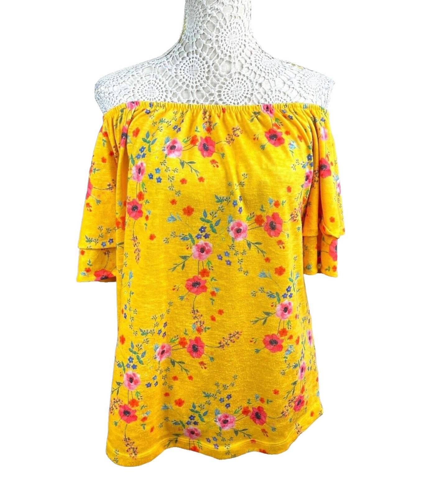 George Blouse Floral Top Off The Shoulder Women’s UK Size 16