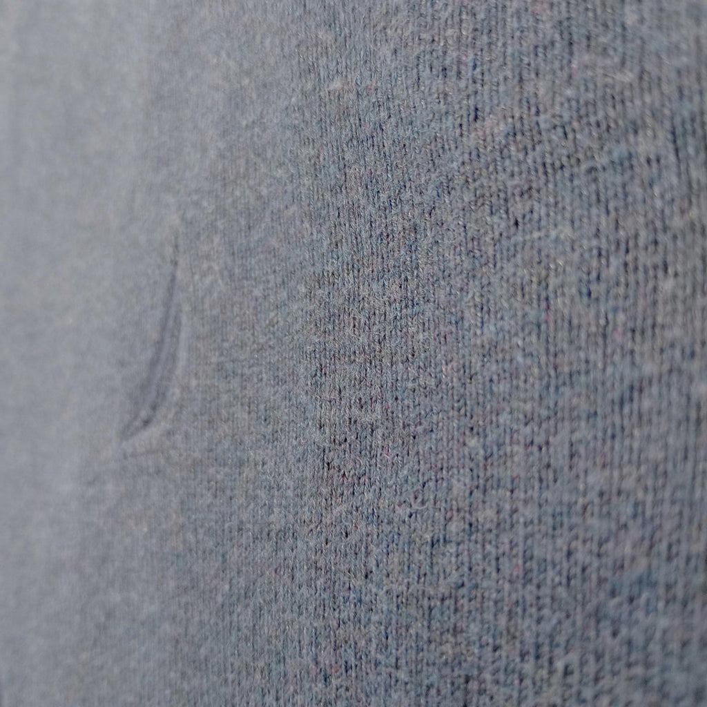 Nautica Jumper Men's UK Size L Blue Long Sleeve 100% Cotton Easy Care V-Neck