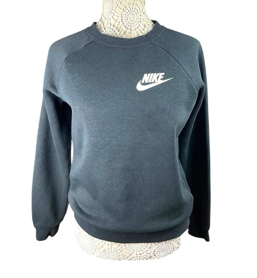 Nike Black Crew Neck Jersey Jumper Sweater Women’s UK Size XS