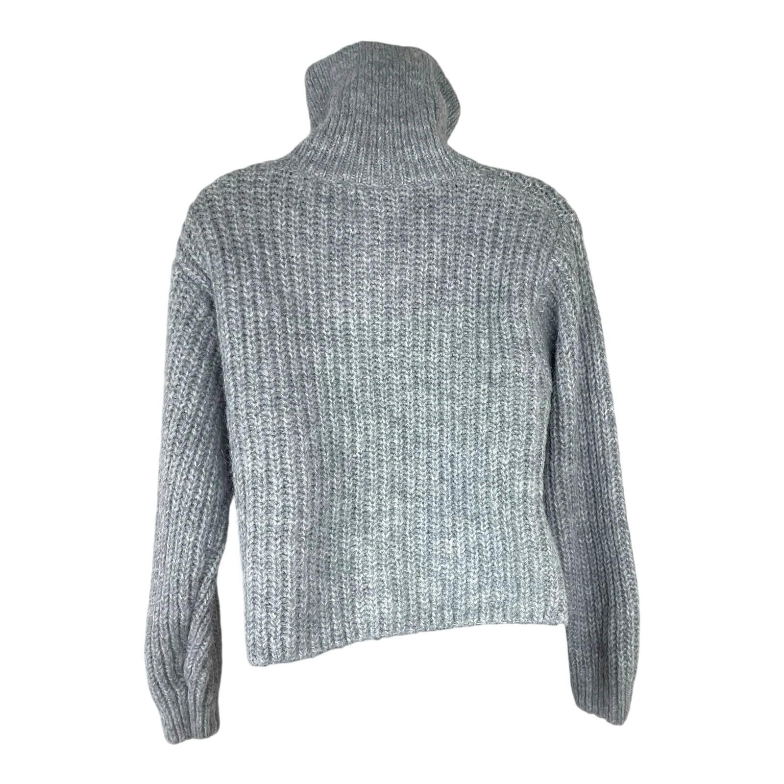 Divided Grey Marl Rib Knit Oversized Cardigan Collared Women’s UK Size XXS