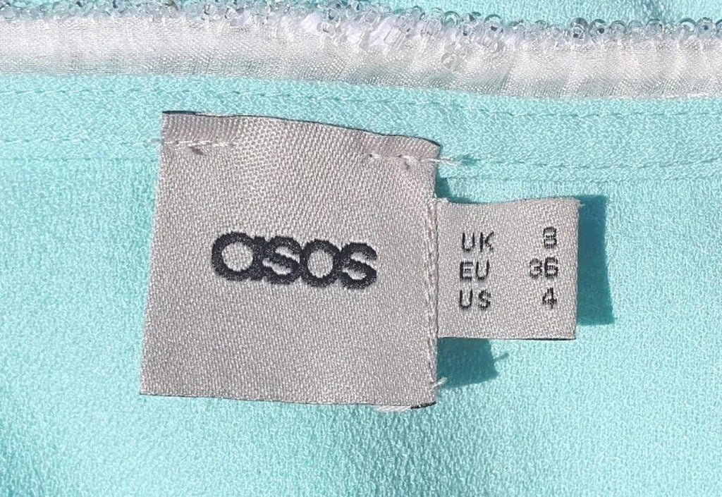 ASOS Vest Top With Sparkle Sequin Neck Detail Women's UK Size 8