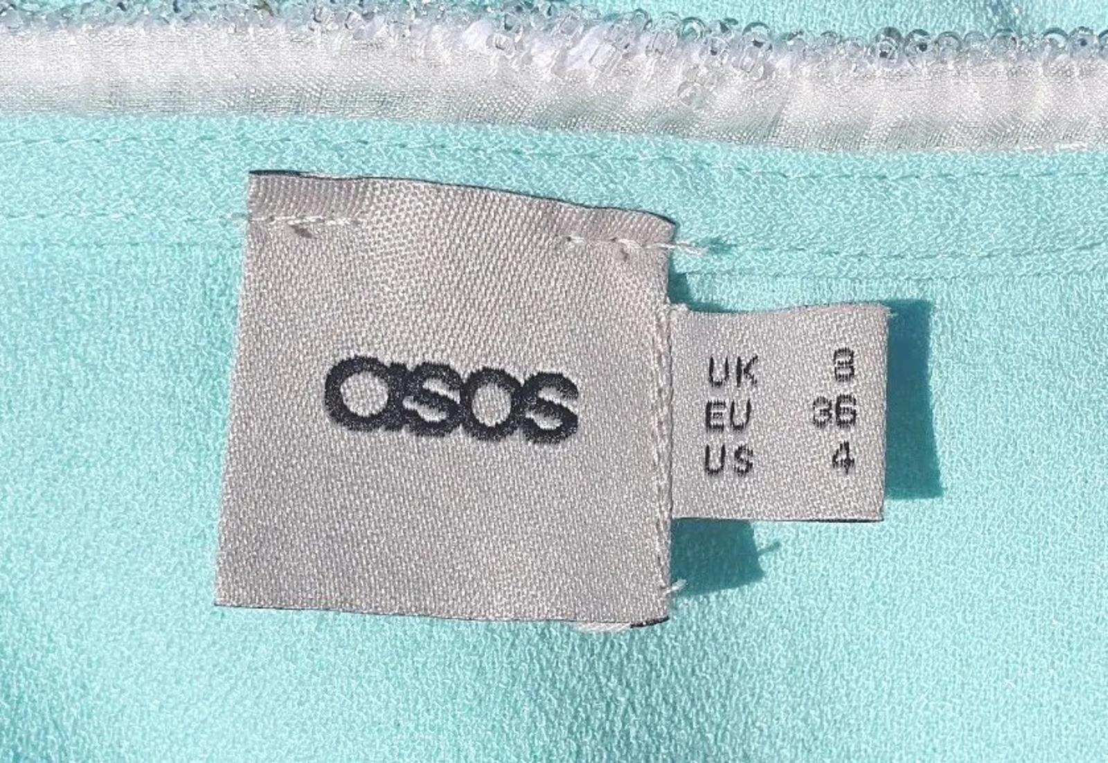 ASOS Vest Top With Sparkle Sequin Neck Detail Women's UK Size 8