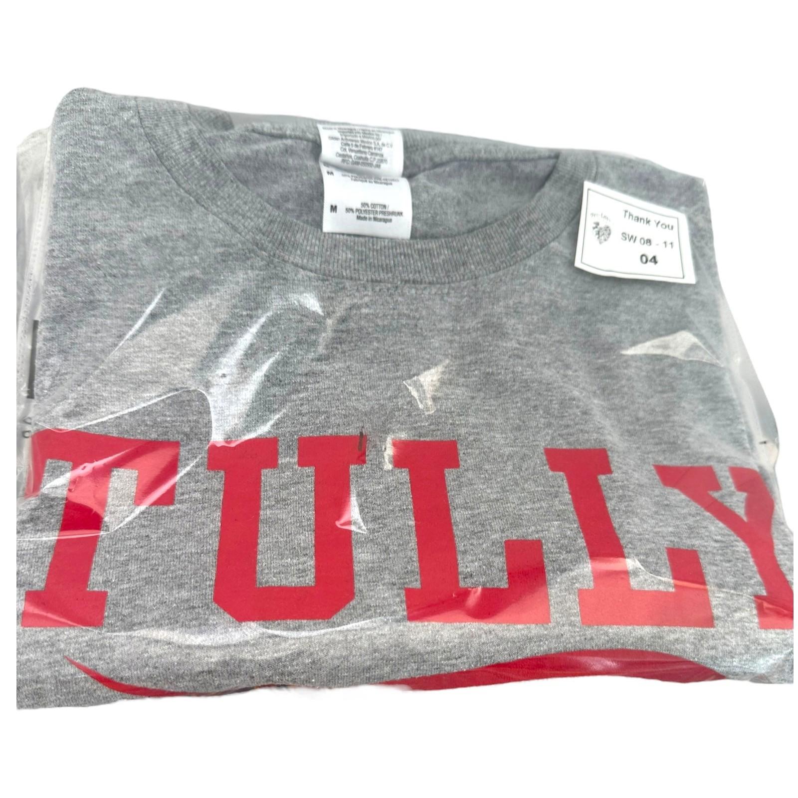 Tully Lacrosse T-Shirt Men's UK Size M Grey Graphic Print Short Sleeve Crew Neck
