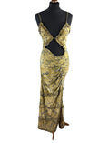 Pretty Little Thing Floral Bodycon Dress Women’s UK Size 8 Ruched Cut Out Waist