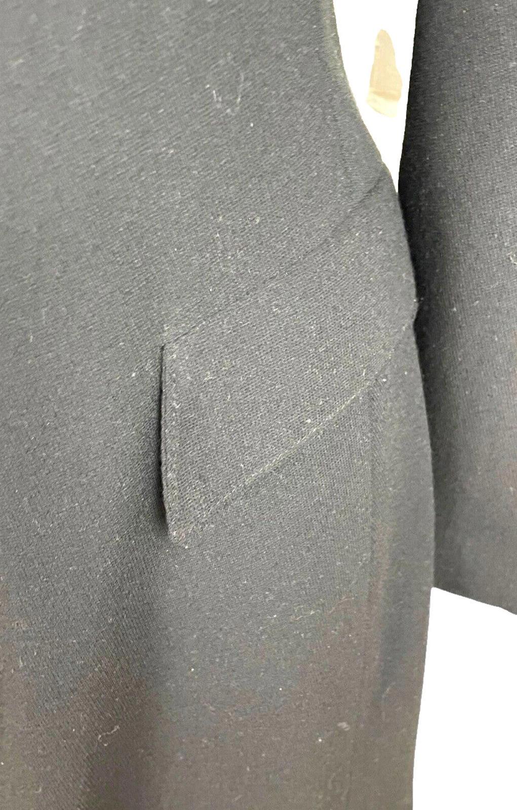 Ego Blazer Jacket Retro Long Black Shoulder Pads Women’s UK Size 10
