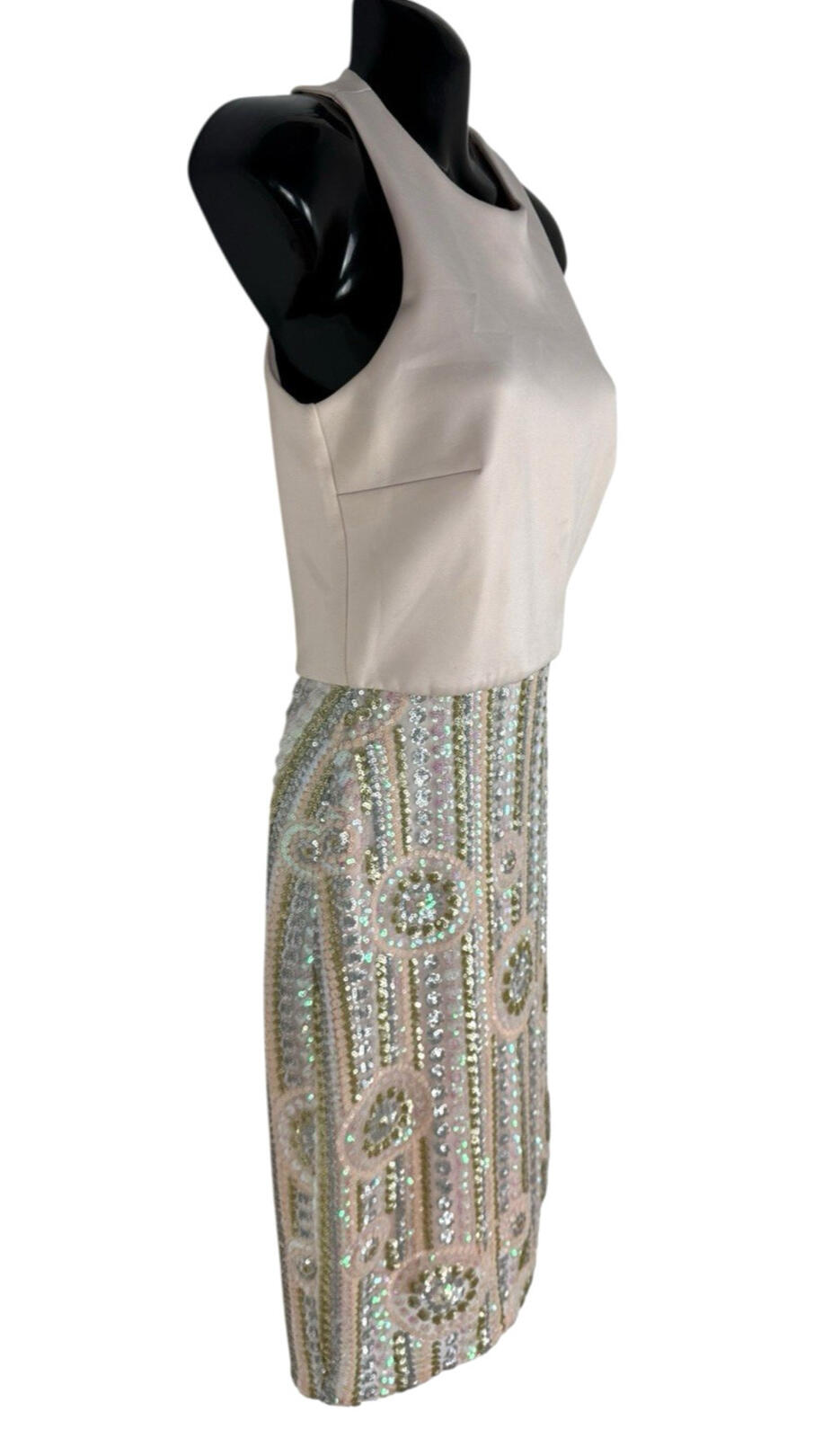 ASOS Sequin Party Dress Women’s UK Size 8 Knee Length Sleeveless Lined Pastel