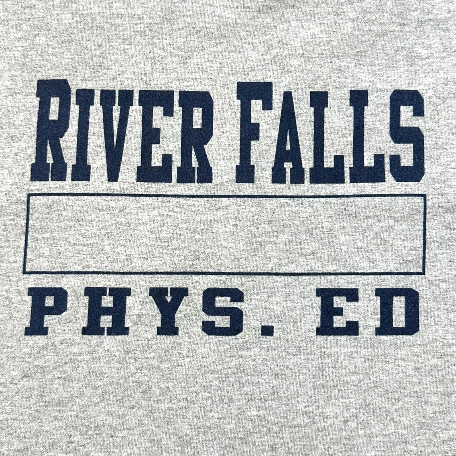 River Falls Middle School Gym T-Shirt Kids UK Size L Grey Crew Neck Short Sleeve