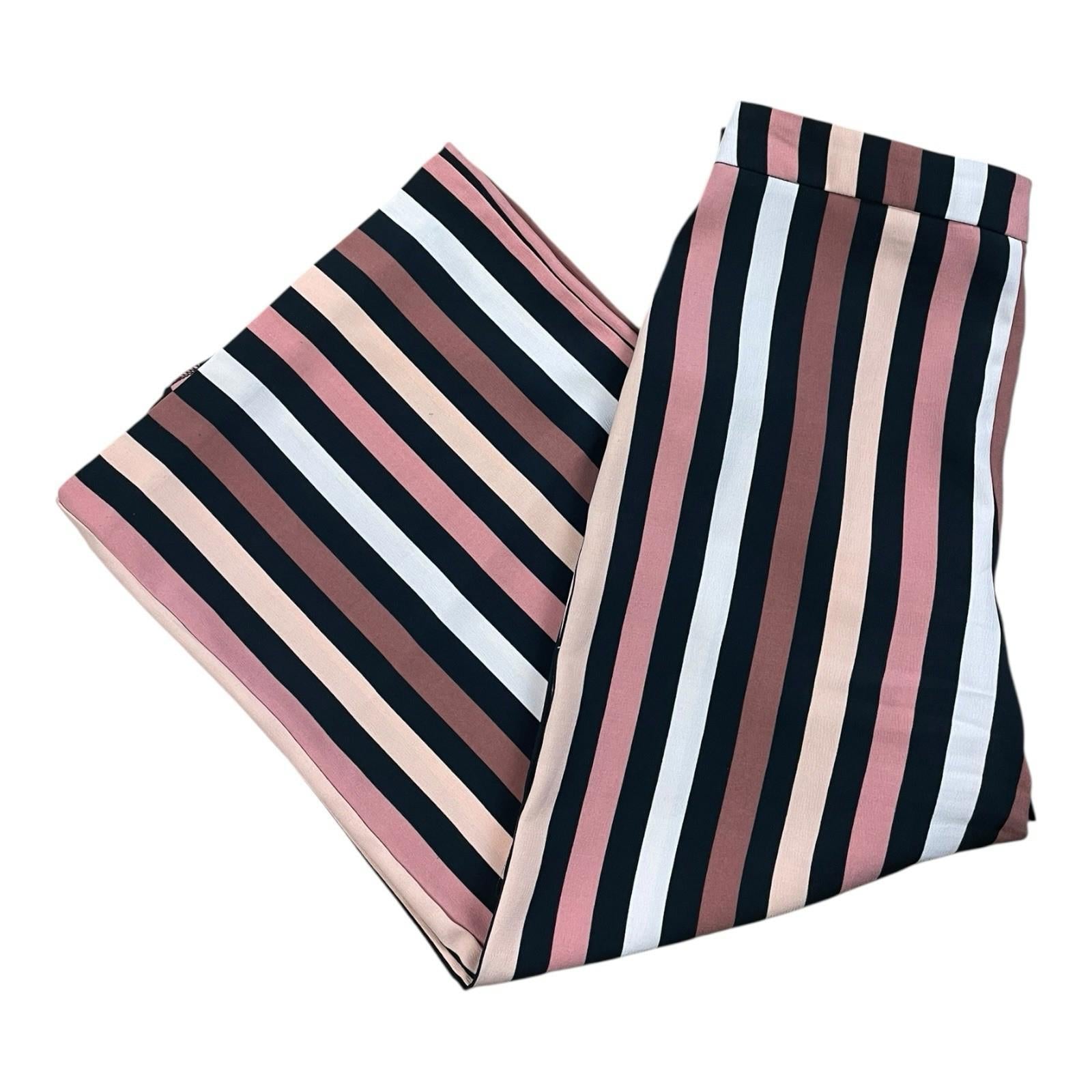 Miss Selfridge Striped Co Ord Set Women’s UK Size 6 Petite Wide Leg Strapless