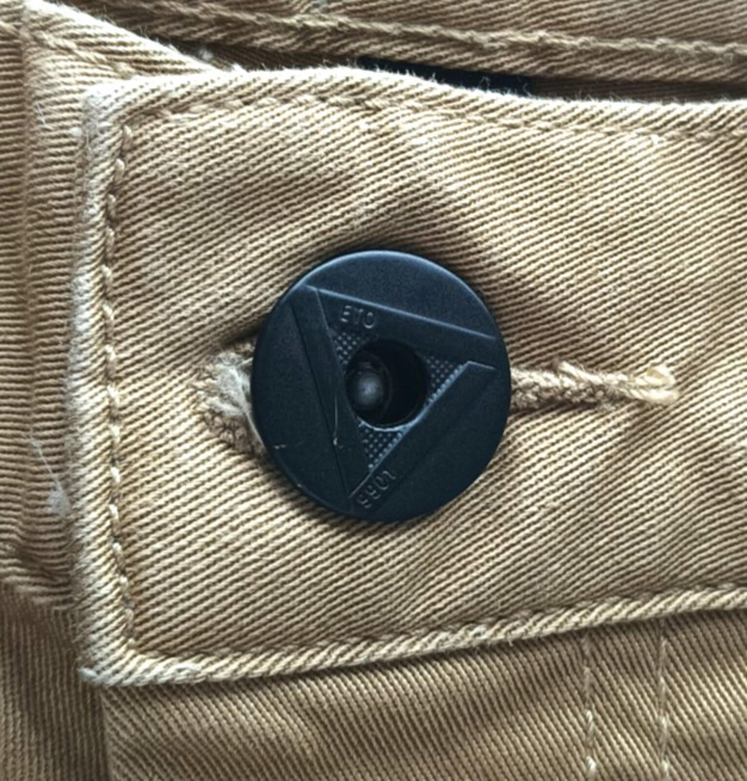 EJ Denim Chino Shorts Men's UK Size W34 Brown Tan Cotton Denim Button Front