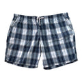 W&B Shorts Men's UK Size 46" W Blue & White Check Casual Wear Drawstring Pockets