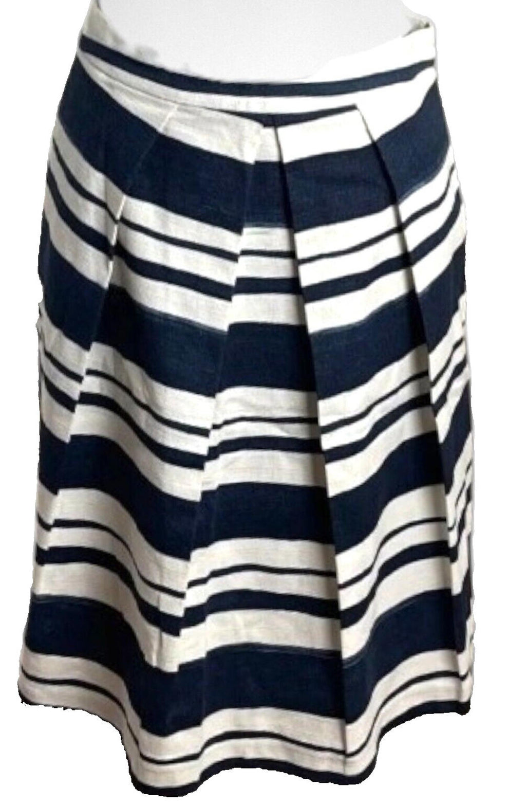 Zara Stripe Skirt High Waist Pleated Women's UK Size M (10)