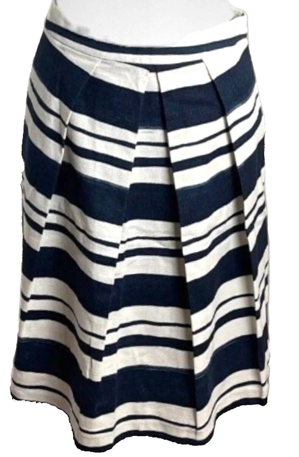 Zara Stripe Skirt High Waist Pleated Women's UK Size M (10)