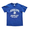 Arrupe Jesuit Graphic Print T-Shirt Men's UK Size M Blue Crew Neck 100% Cotton